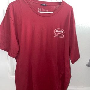 Mens xxl Brixton t shirt maroon